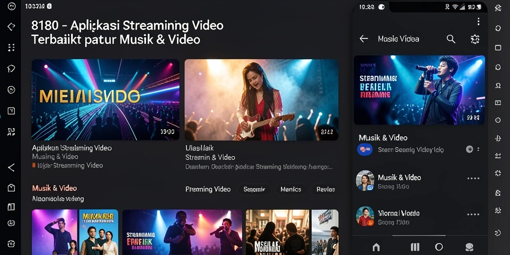 Tampilan antarmuka aplikasi Streaming Video 8180 yang menarik dan mudah digunakan.