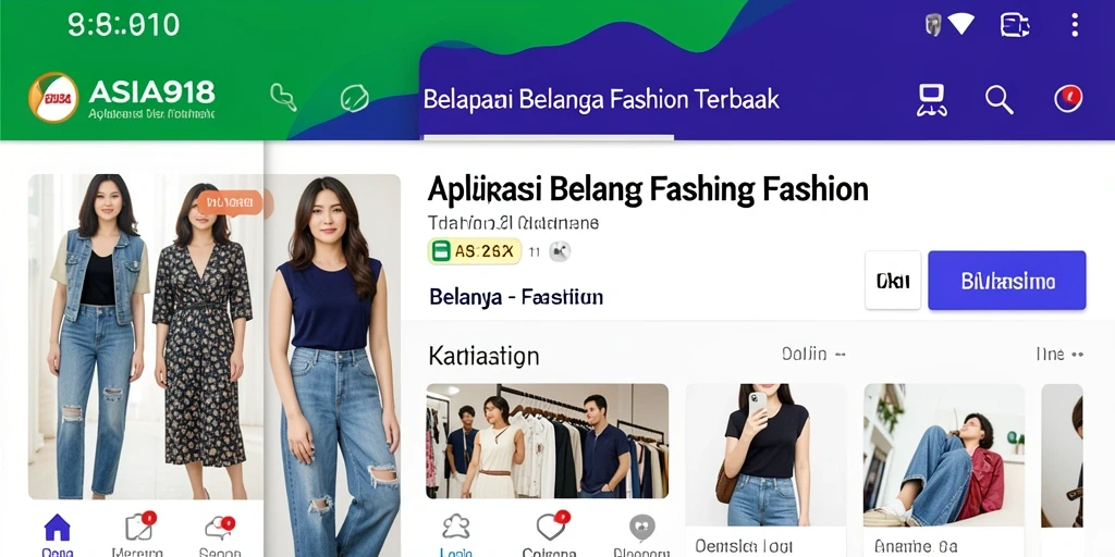 Tampilan antarmuka aplikasi ASIA918 yang menarik dan mudah digunakan.