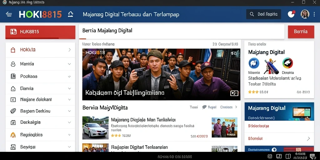 Antarmuka HOKI8815 yang menarik dan informatif.