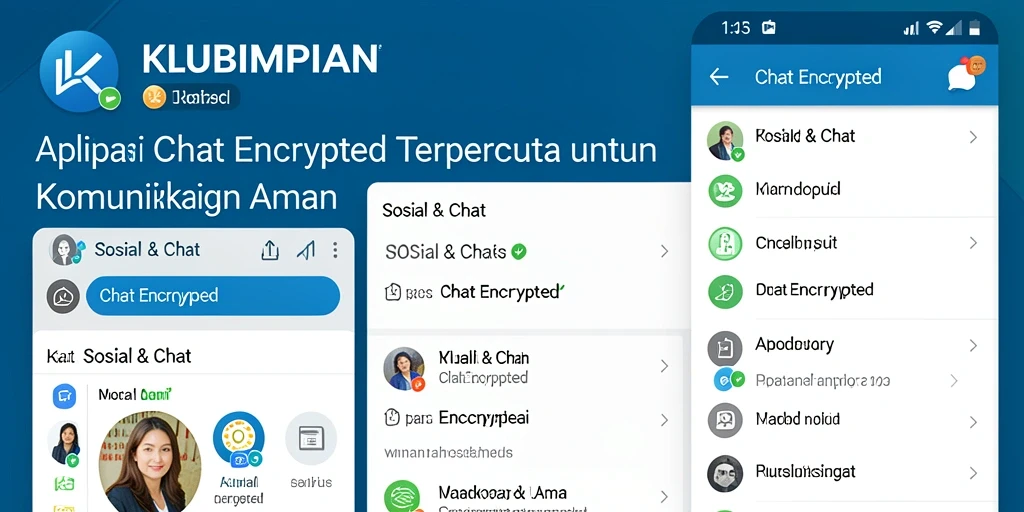 Antarmuka KLUBIMPIAN yang intuitif dan modern untuk chat aman.