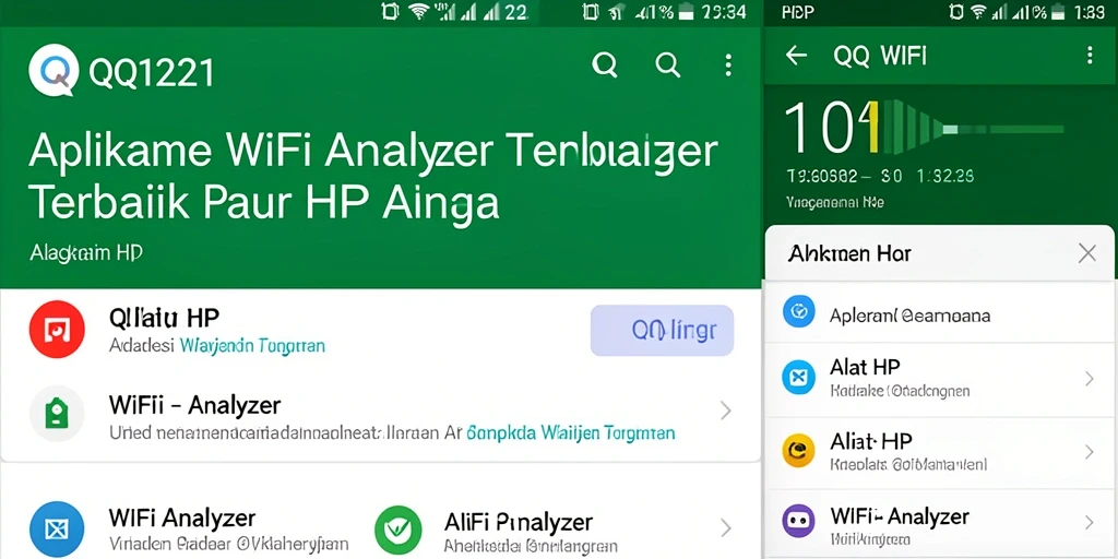 Antarmuka aplikasi QQ1221 yang menampilkan informasi jaringan WiFi secara jelas.