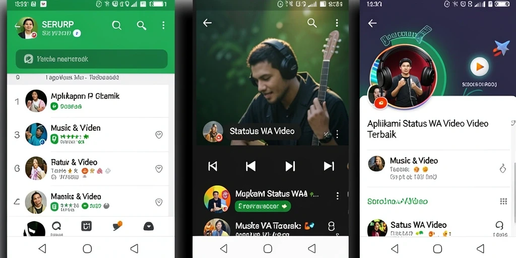Tampilan antarmuka SERURP saat membuat Status WA Video yang kreatif.