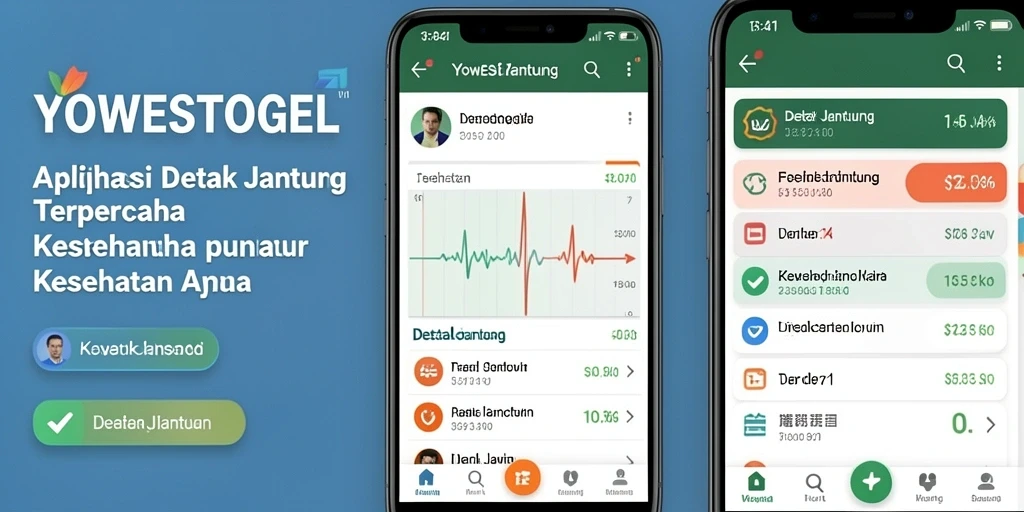 Tampilan antarmuka YOWESTOGEL saat memantau detak jantung.