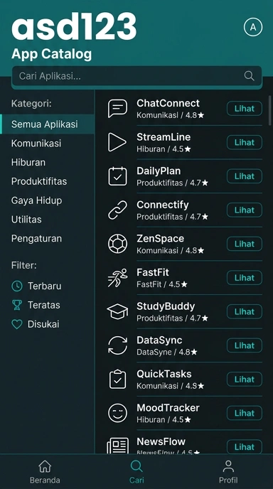 Halaman Indeks Aplikasi Populer | asd123