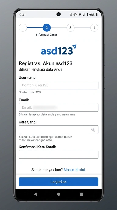 Cara Mudah Membuat Akun asd123 di Android